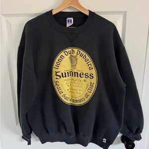 Guinness Black Sweatshirt *RARE* Gaelic logo
